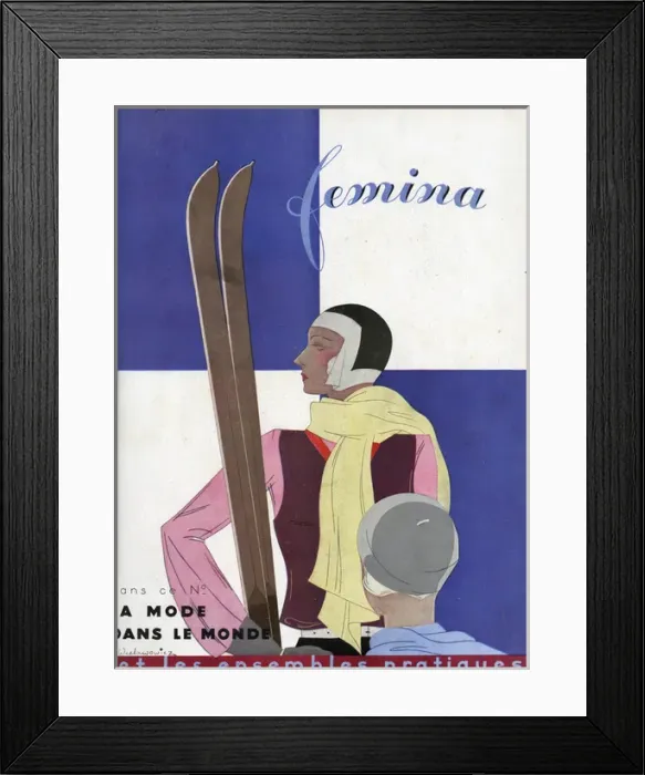 Framed Print : Fashionable Ski Lady 31 Framed Print : Fashionable Ski Lady 31