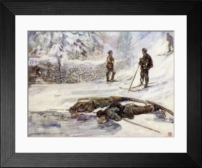 Framed Print : Skiers Drinking 1905 Framed Print : Skiers Drinking 1905