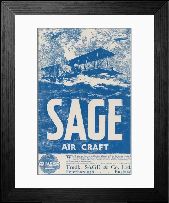 Framed Print : Sage Air Advert Framed Print : Sage Air Advert