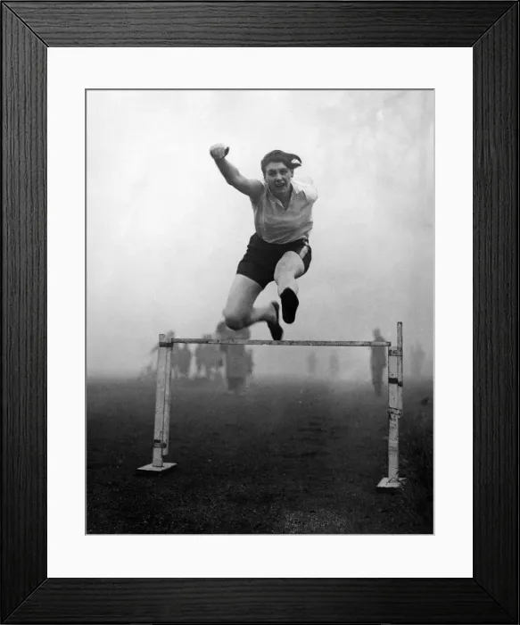 Framed Print : Hurdling Woman 1930 Framed Print : Hurdling Woman 1930
