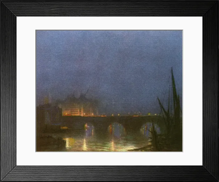 Framed Print : London Bridge / Night 1926 Framed Print : London Bridge / Night 1926