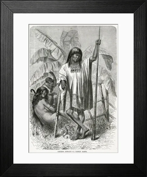 Framed Print : Conibos Indians of Peru Framed Print : Conibos Indians of Peru