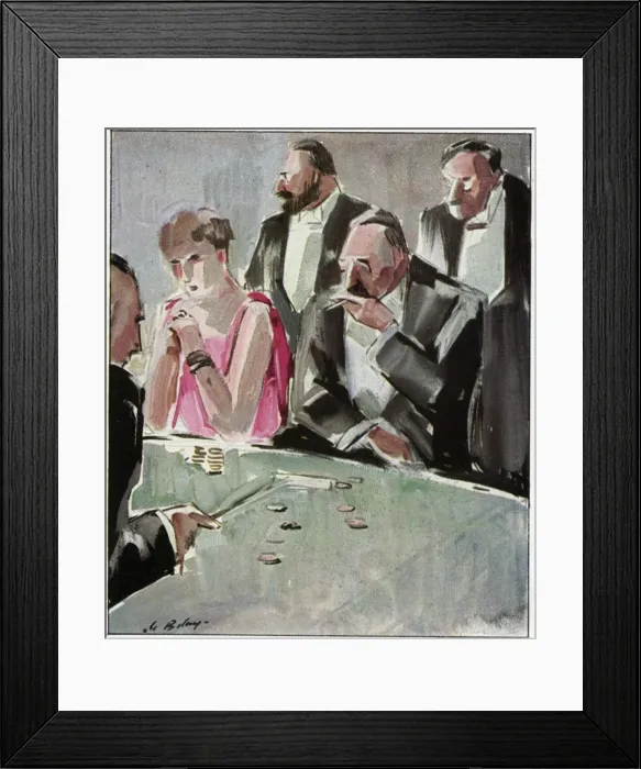Framed Print : Serious Gamblers 1933 Framed Print : Serious Gamblers 1933