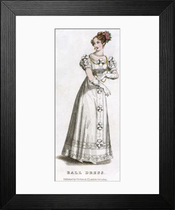 Framed Print : Ball Dress Dec. 1824 Framed Print : Ball Dress Dec. 1824