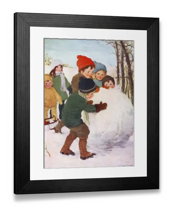 Framed Print : Game / Winter / Snowball 20C Framed Print : Game / Winter / Snowball 20C