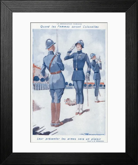 Framed Print : Women at War / Satire Framed Print : Women at War / Satire