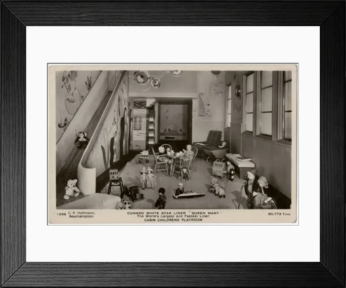Framed Print : Queen Mary Ocean Liner, playroom for children Framed Print : Queen Mary Ocean Liner, playroom for children