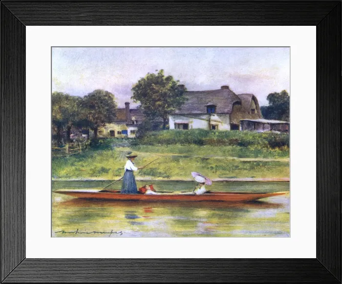 Framed Print : Lady Punts Two Others Framed Print : Lady Punts Two Others