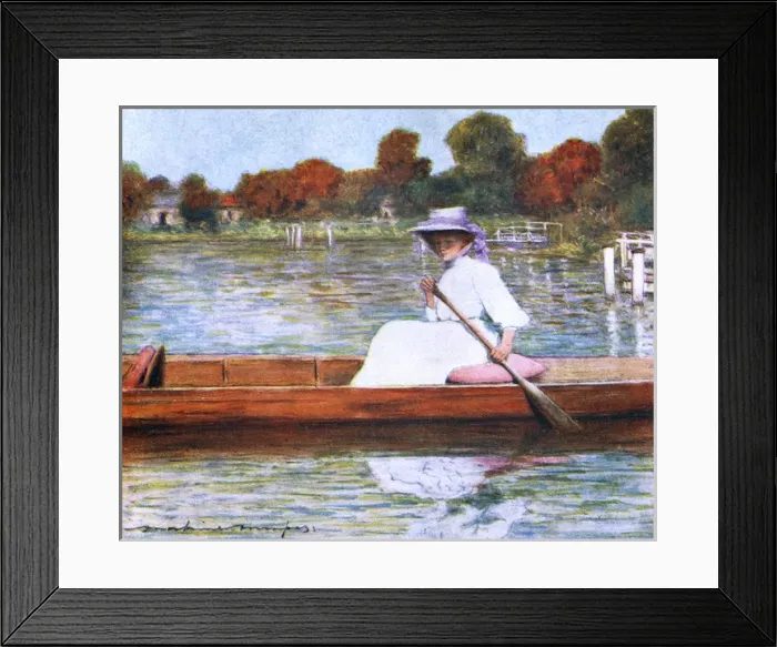 Framed Print : Paddling at Pangbourne Framed Print : Paddling at Pangbourne