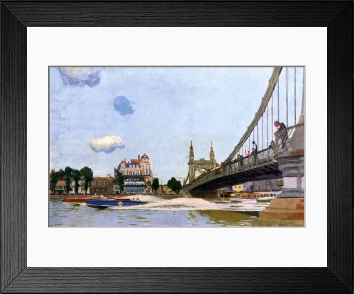 Framed Print : Power Boats on Thames Framed Print : Power Boats on Thames