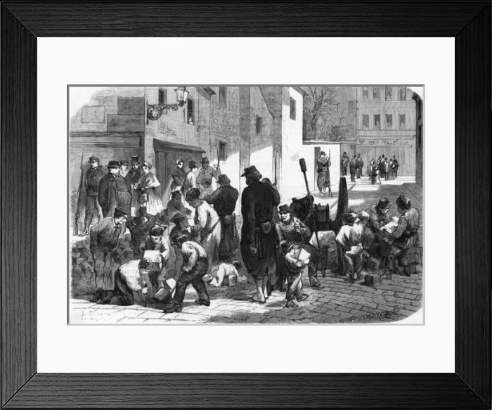 Framed Print : First Barricade / Commune Framed Print : First Barricade / Commune