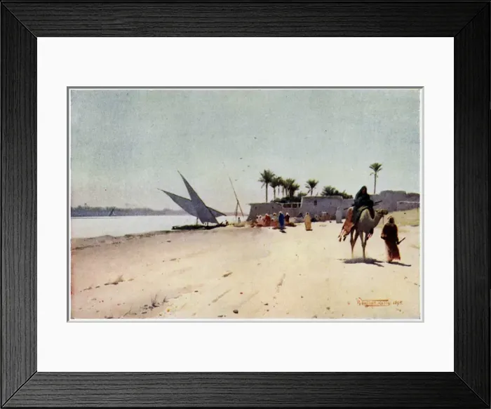 Framed Print : Village on the Nile / 1904 Framed Print : Village on the Nile / 1904