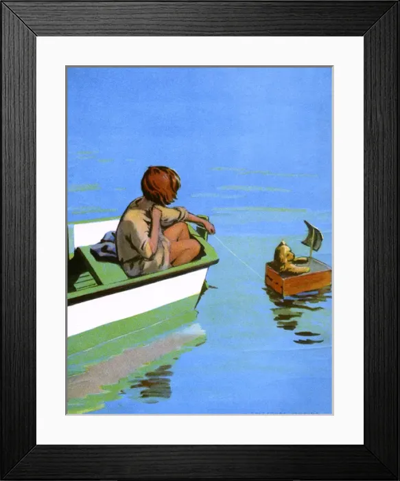 Framed Print : Children / Water / Teddy Framed Print : Children / Water / Teddy