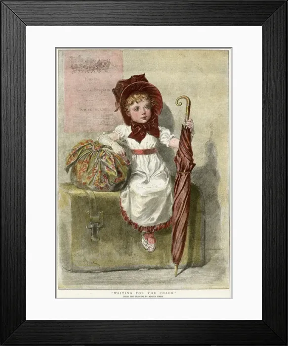 Framed Print : Little girl travelling Framed Print : Little girl travelling