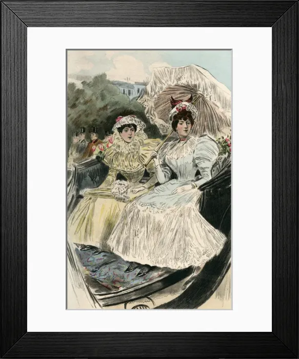 Framed Print : Carriage Costume 1897 Framed Print : Carriage Costume 1897