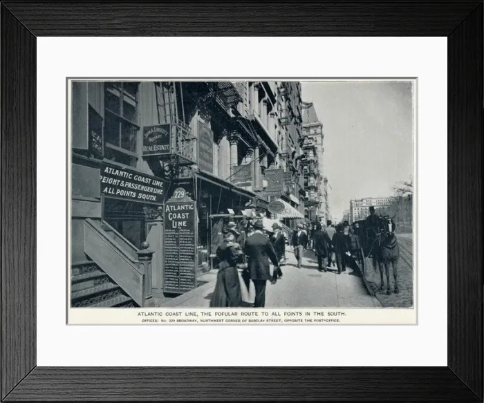 Framed Print : New York, Broadway 1895 Framed Print : New York, Broadway 1895