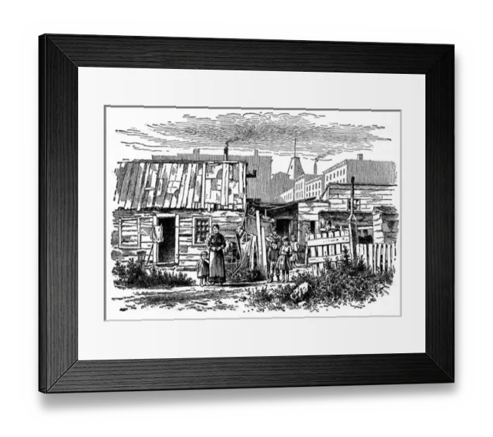 Framed Print : Social / Usa Shanty Town Framed Print : Social / Usa Shanty Town