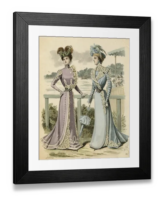 Framed Print : Racegoers Fashions 1899 Framed Print : Racegoers Fashions 1899