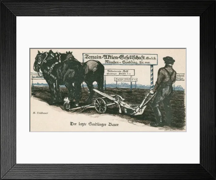 Framed Print : Social / German Plough 20C Framed Print : Social / German Plough 20C