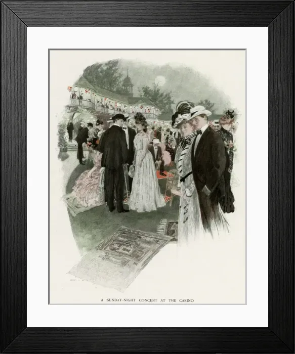 Framed Print : Social / Usa Casino 1901 Framed Print : Social / Usa Casino 1901