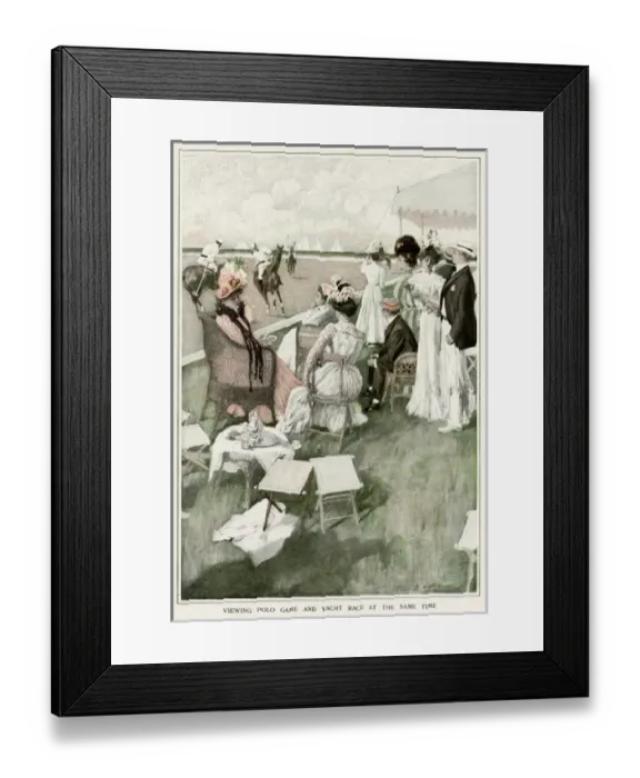 Framed Print : Social / Newport Polo Game Framed Print : Social / Newport Polo Game