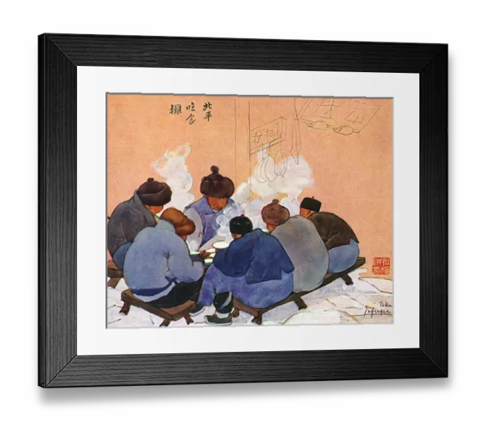 Framed Print : Social / Coolies Breakfast Framed Print : Social / Coolies Breakfast