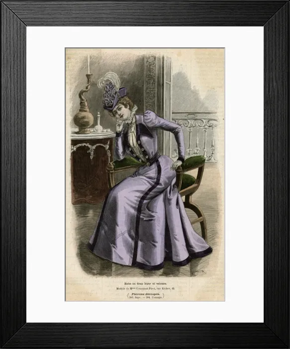 Framed Print : Purple Ensemble 1899 Framed Print : Purple Ensemble 1899