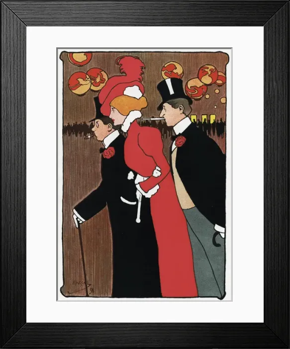 Framed Print : Social / Two Men / Woman Framed Print : Social / Two Men / Woman