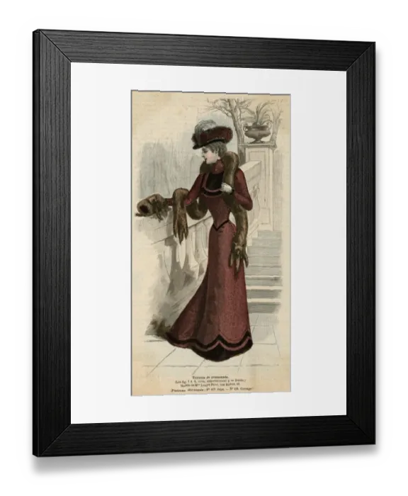 Framed Print : Plum Coloured Dress 1899 Framed Print : Plum Coloured Dress 1899