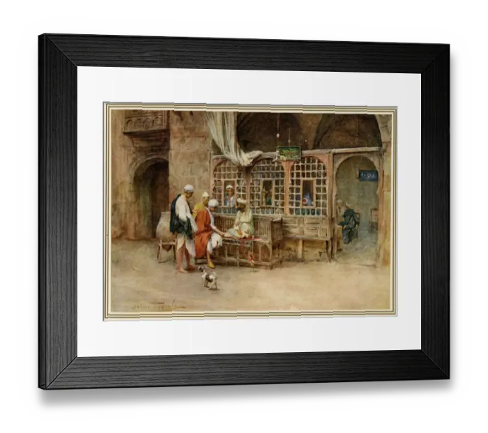 Framed Print : Cairo Cafe Scene 1912 Framed Print : Cairo Cafe Scene 1912