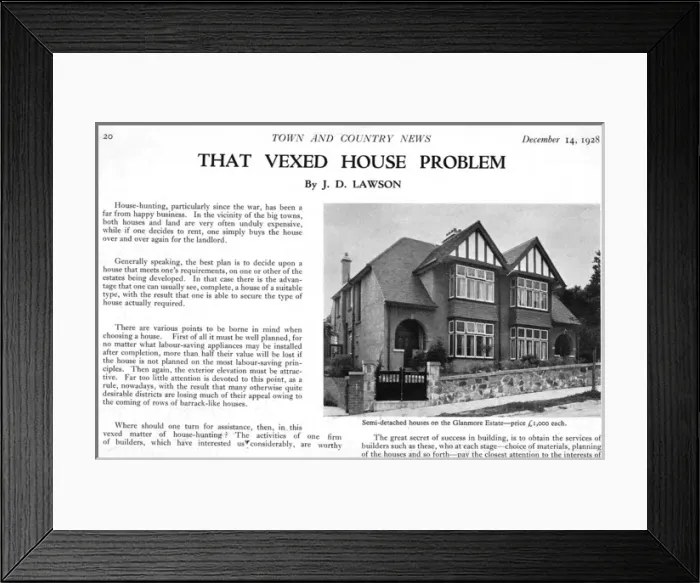 Framed Print : Classic British Semis Framed Print : Classic British Semis