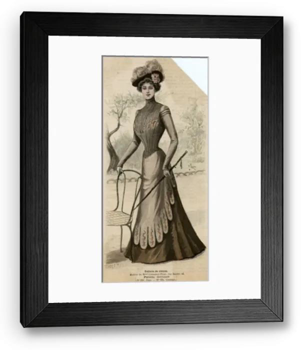 Framed Print : Visiting Dress 1899 Framed Print : Visiting Dress 1899