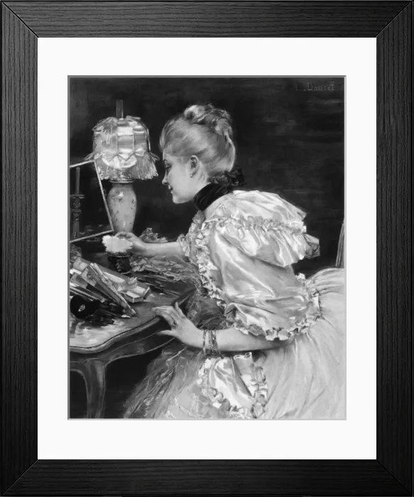 Framed Print : Face Powder Lady 1887 Framed Print : Face Powder Lady 1887