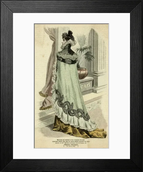 Framed Print : Green Spotted Cloak 1899 Framed Print : Green Spotted Cloak 1899