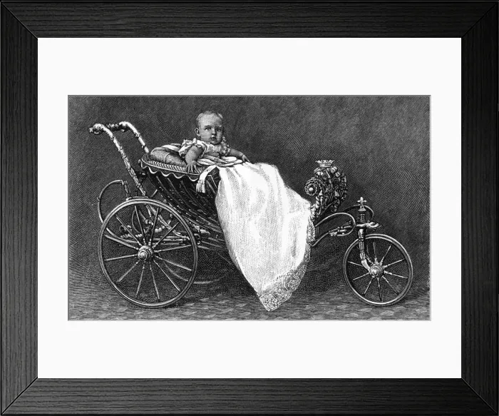 Framed Print : Duke in Pram 1870 Framed Print : Duke in Pram 1870