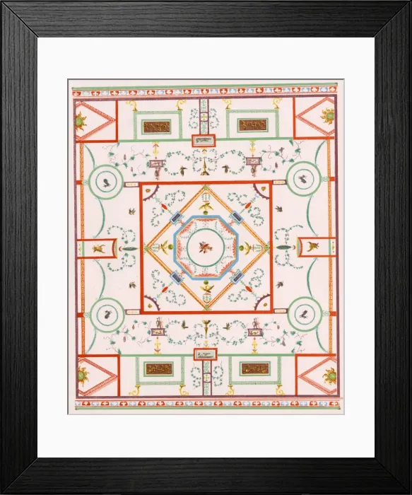 Framed Print : Roof Pattern / Pompeii Framed Print : Roof Pattern / Pompeii