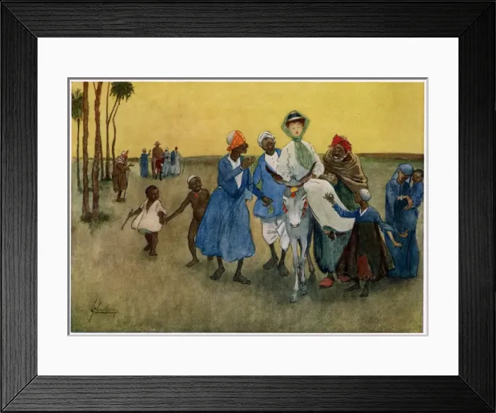 Framed Print : Lady Tourist and Touts Framed Print : Lady Tourist and Touts