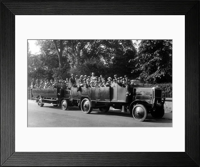 Framed Print : Two-Charabanc Outing Framed Print : Two-Charabanc Outing