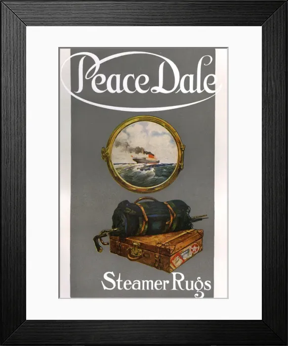 Framed Print : Steamer Rugs Advert Framed Print : Steamer Rugs Advert