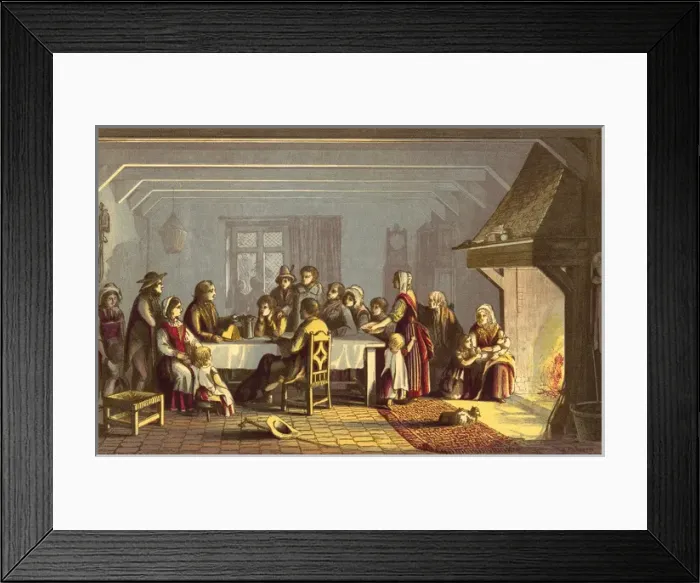 Framed Print : Family / Cottage Interior Framed Print : Family / Cottage Interior