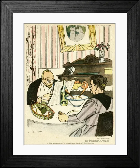 Framed Print : Cartoon, Communism and women Framed Print : Cartoon, Communism and women