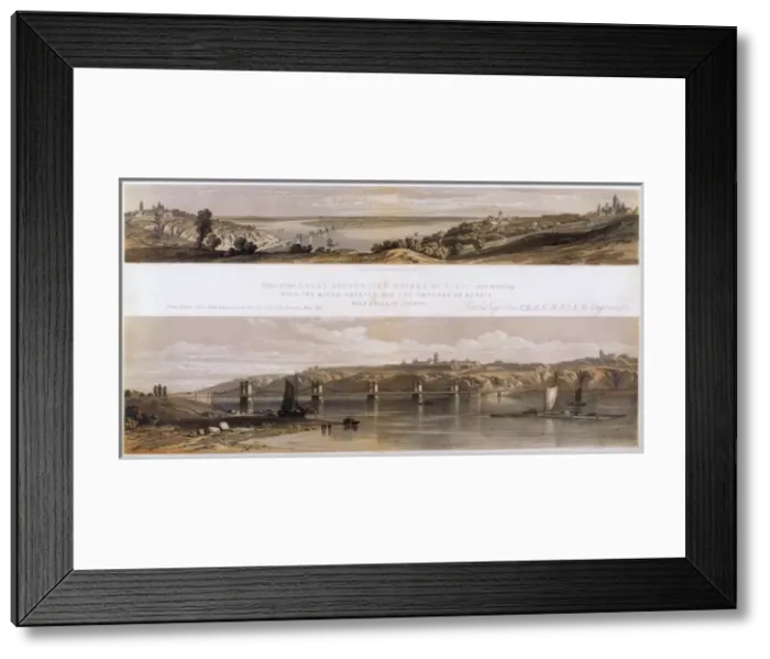 Framed Print : Ukraine / Kiev / Bridge 19C Framed Print : Ukraine / Kiev / Bridge 19C