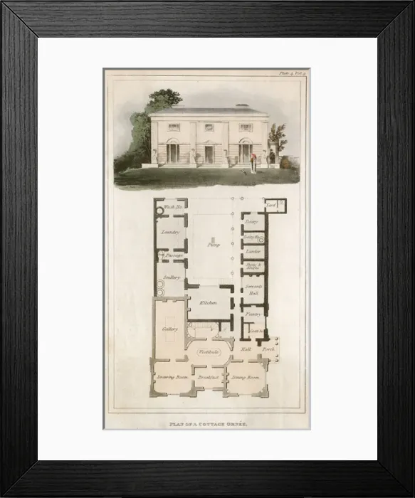 Framed Print : Design for Cottage Ornee Framed Print : Design for Cottage Ornee