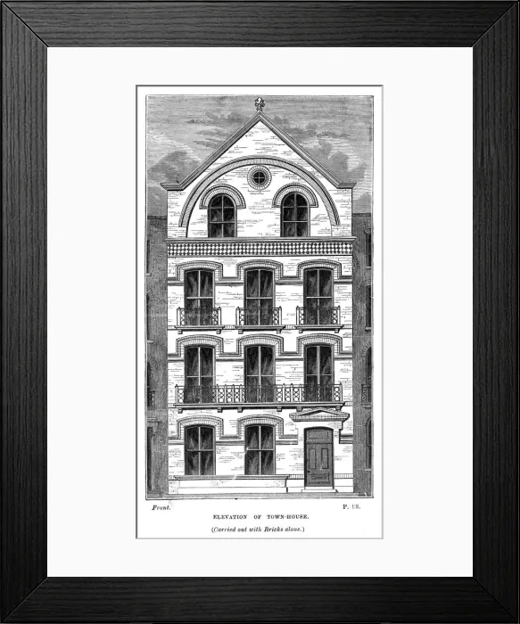 Framed Print : Elevation of Town-House Framed Print : Elevation of Town-House