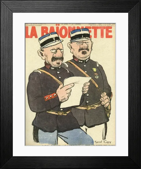Framed Print : Front cover, La Baionnette, WW1 Framed Print : Front cover, La Baionnette, WW1