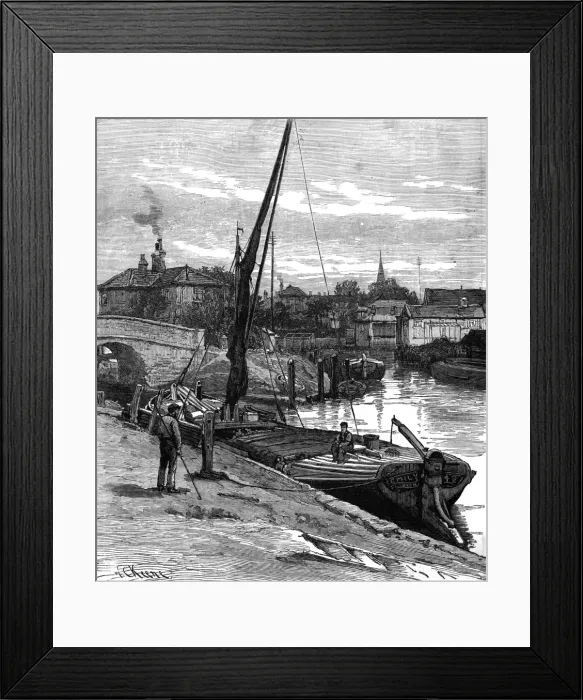 Framed Print : Narrowboats / London / 1900 Framed Print : Narrowboats / London / 1900