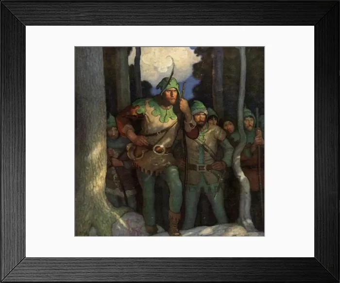 Framed Print : Robin & Merry Men / Forest Framed Print : Robin & Merry Men / Forest