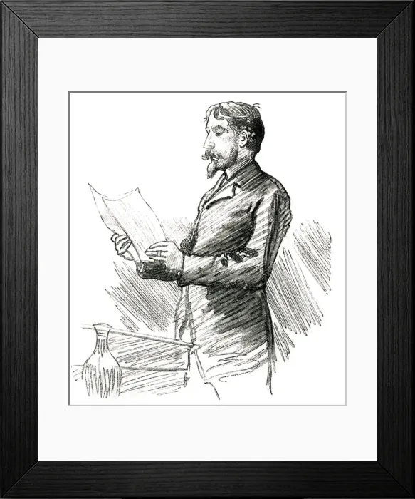 Framed Print : Walter Crane Lecturing Framed Print : Walter Crane Lecturing