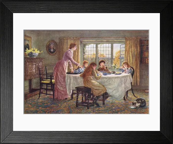 Framed Print : CHILDRENs TEA 1882 Framed Print : CHILDRENs TEA 1882