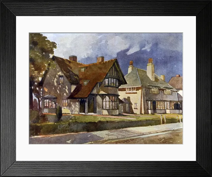 Framed Print : Houses at Bournville Framed Print : Houses at Bournville